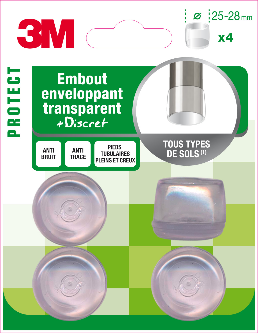 Embout enveloppant transparent Ø25-28mm - 3M